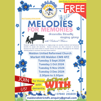 Maldon District DFC Melodies for Memories. Image links to further information
