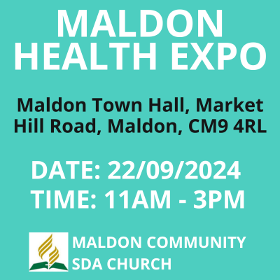 Maldon Health Expo on 22 September 11-3pm at Maldon Town Hall