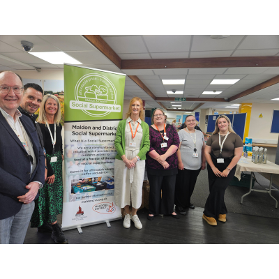 Cllr Richard Siddall, pictured with staff from Maldon District Council and Maldon District CVS