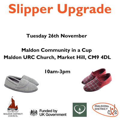 Slipper upgrade event on Tuesday 26th November at Maldon UFC. Click through for more details